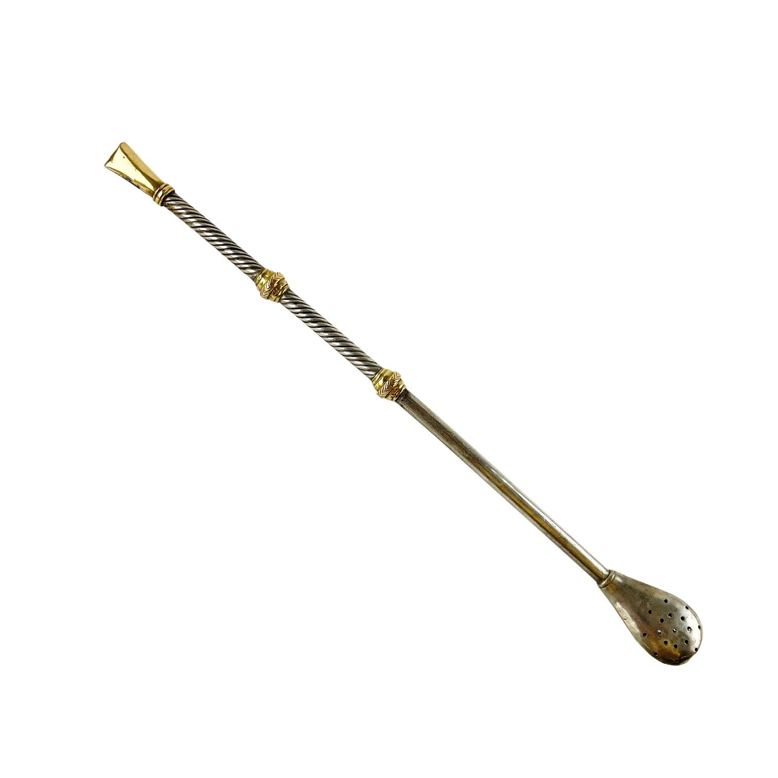 Bombilla s. XIX en plata