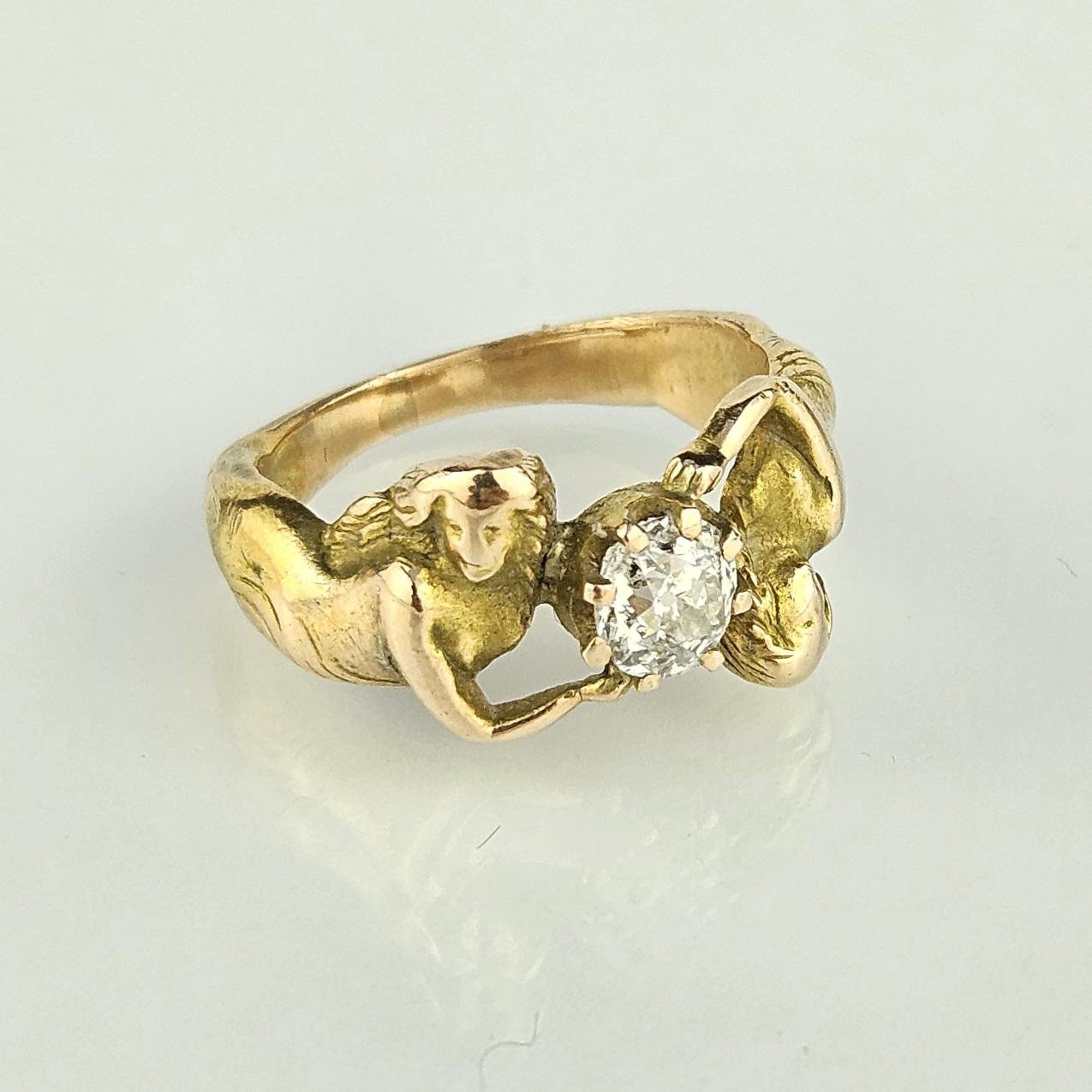 Anillo oro y brillante