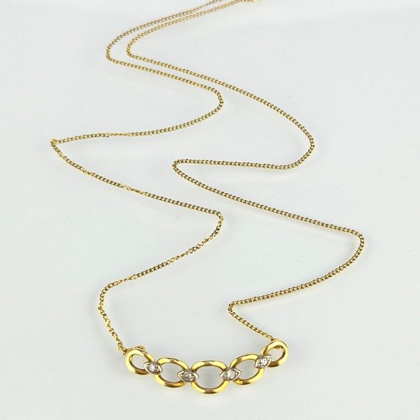 Gargantilla oro 18 K amarillo y brillantes
