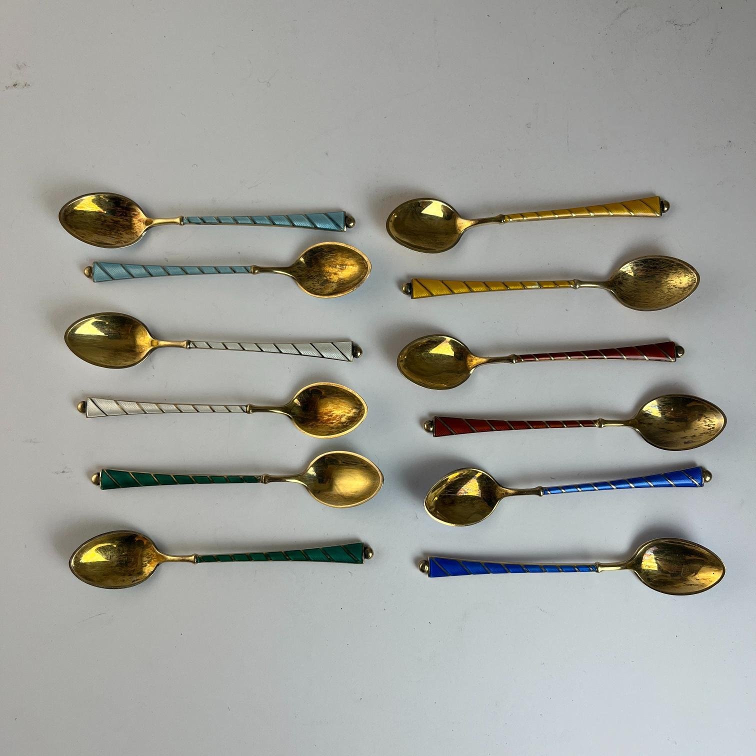 Juego de cucharas danesas en plata Sterling