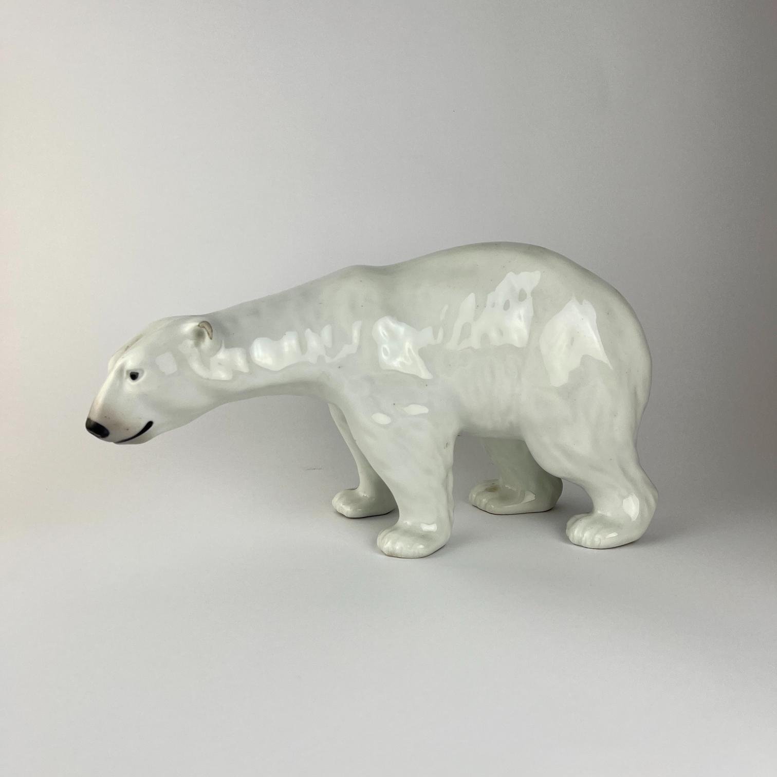 Escultura en porcelana "Oso Polar"