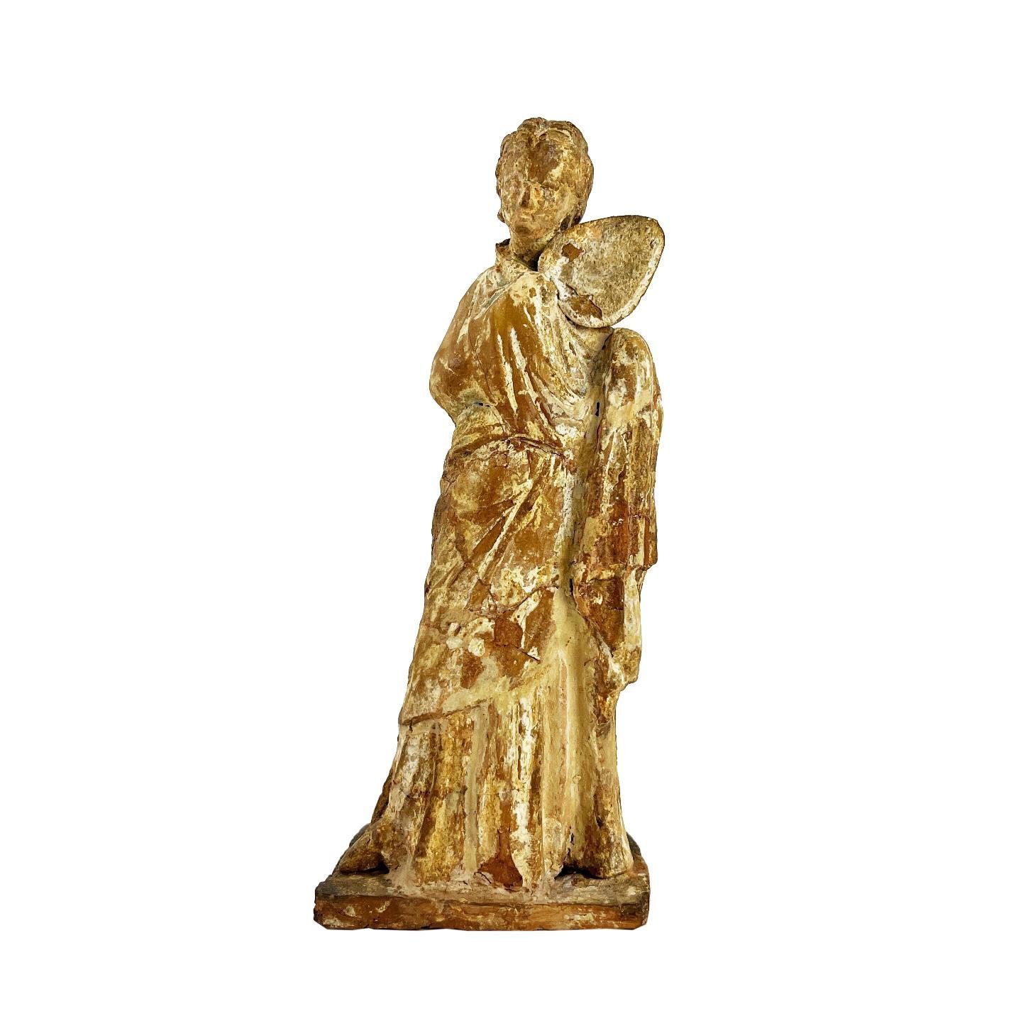 Escultura griega Tanagra s. IV a III a.C. "Dama"