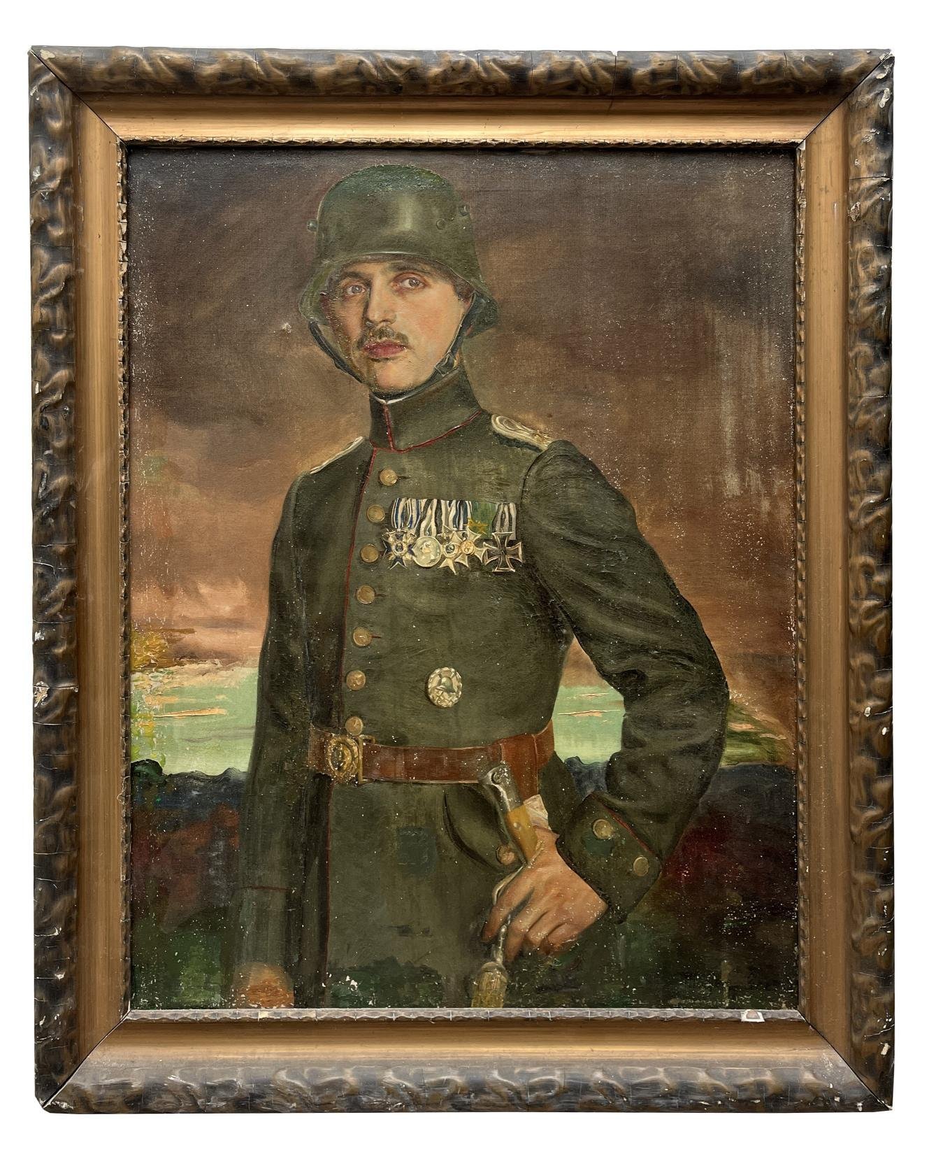 Retrato de Hermann Heimann en uniforme militar alemán