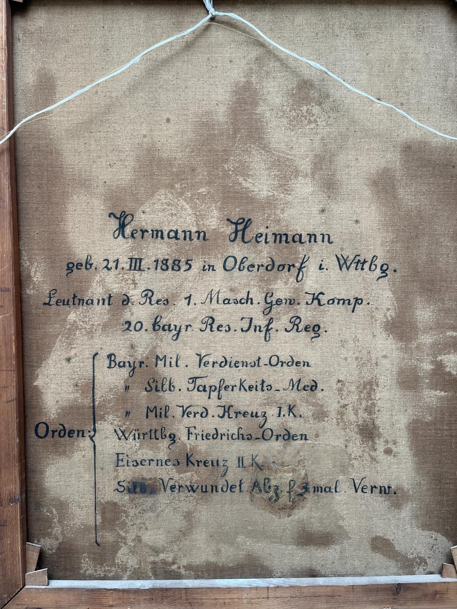 Retrato de Hermann Heimann en uniforme militar alemán - Imagen 2