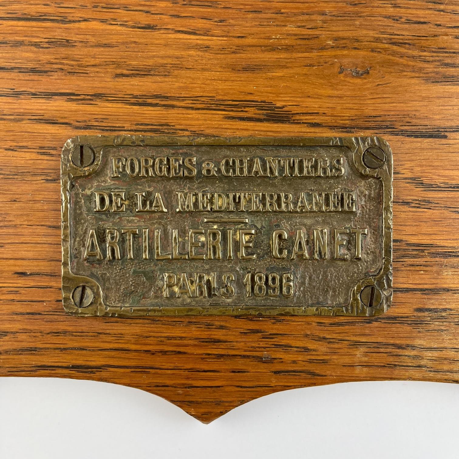 Placa Artillerie Canet Paris 1896 - Imagen 2