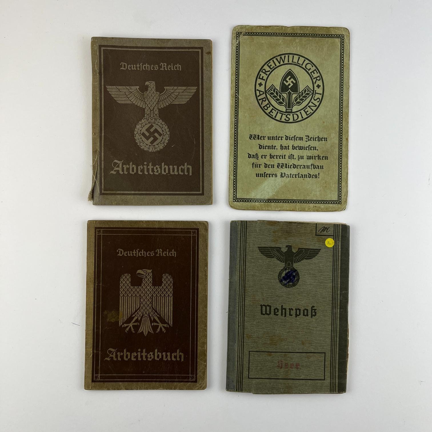 3 carnets Alemania nacionalsocialista