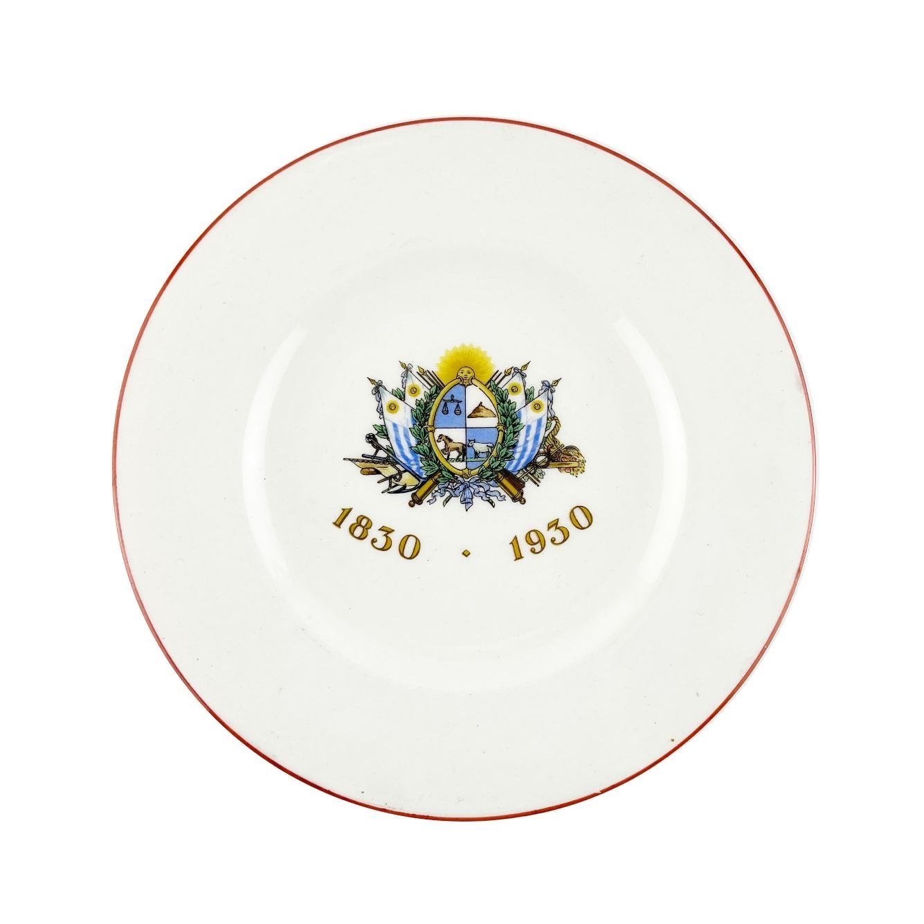 6 platos Centenario de la Constitución Uruguaya 1830 1930