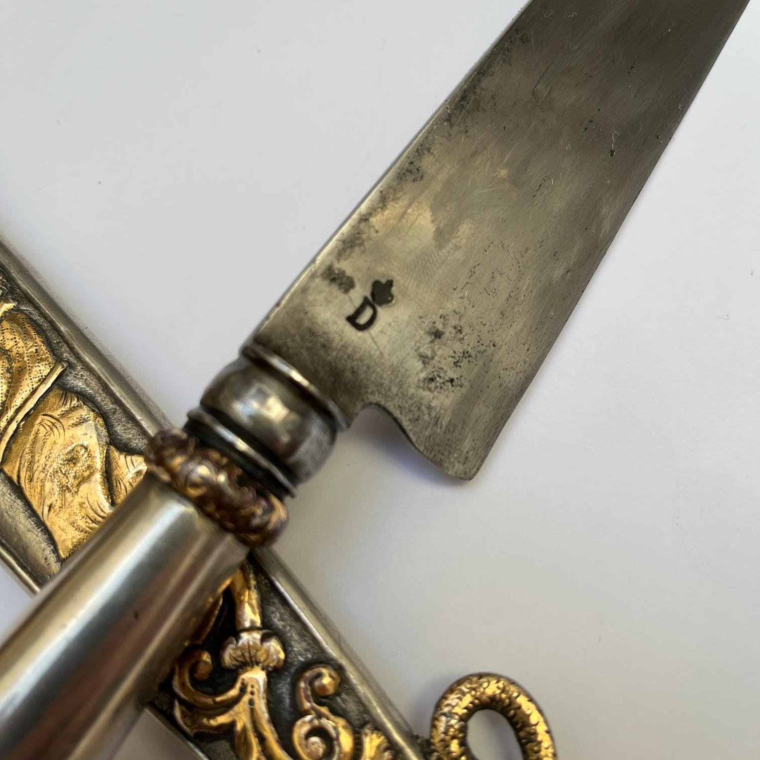 Cuchillo criollo en plata y oro - Imagen 5