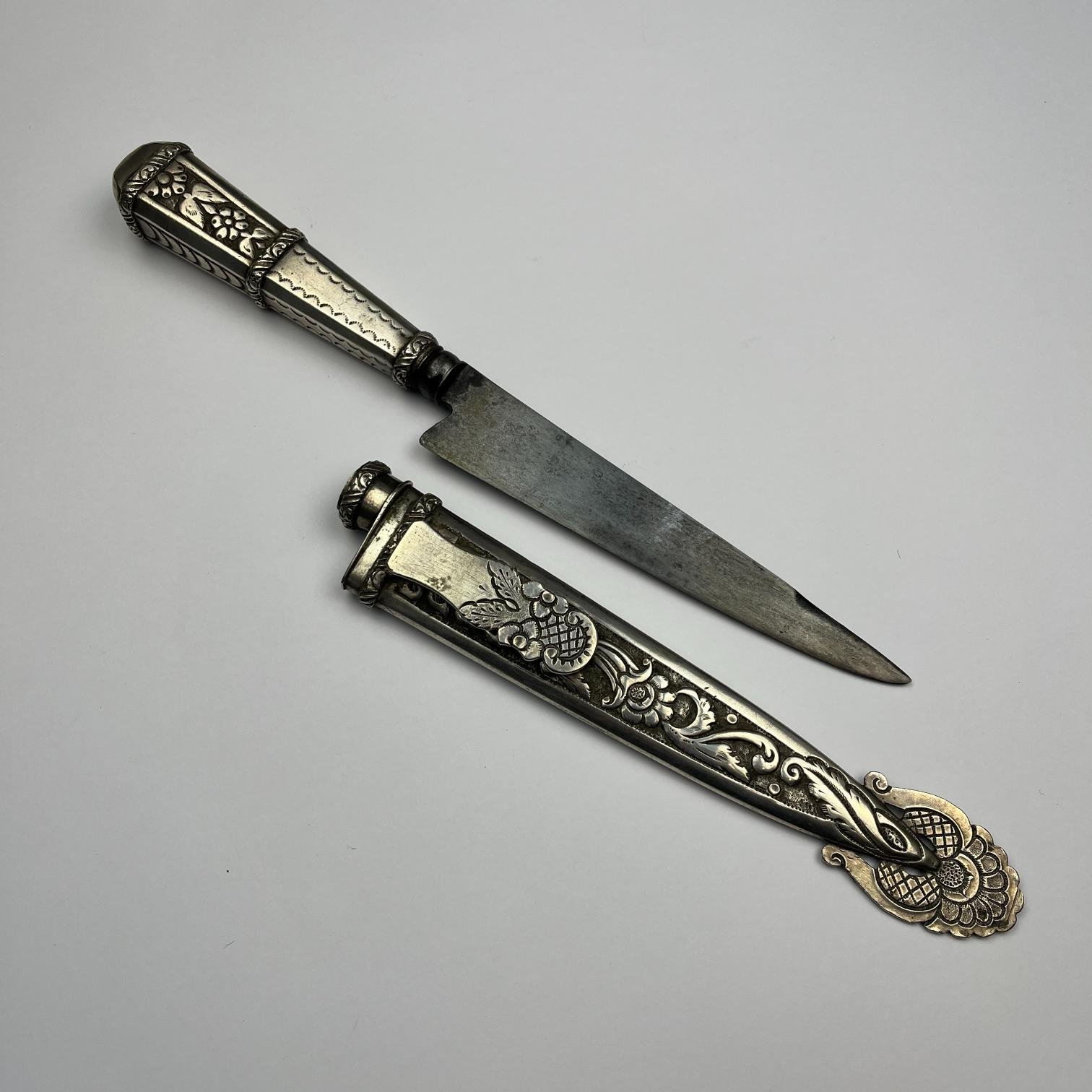 Cuchillo criollo en plata y oro - Imagen 2