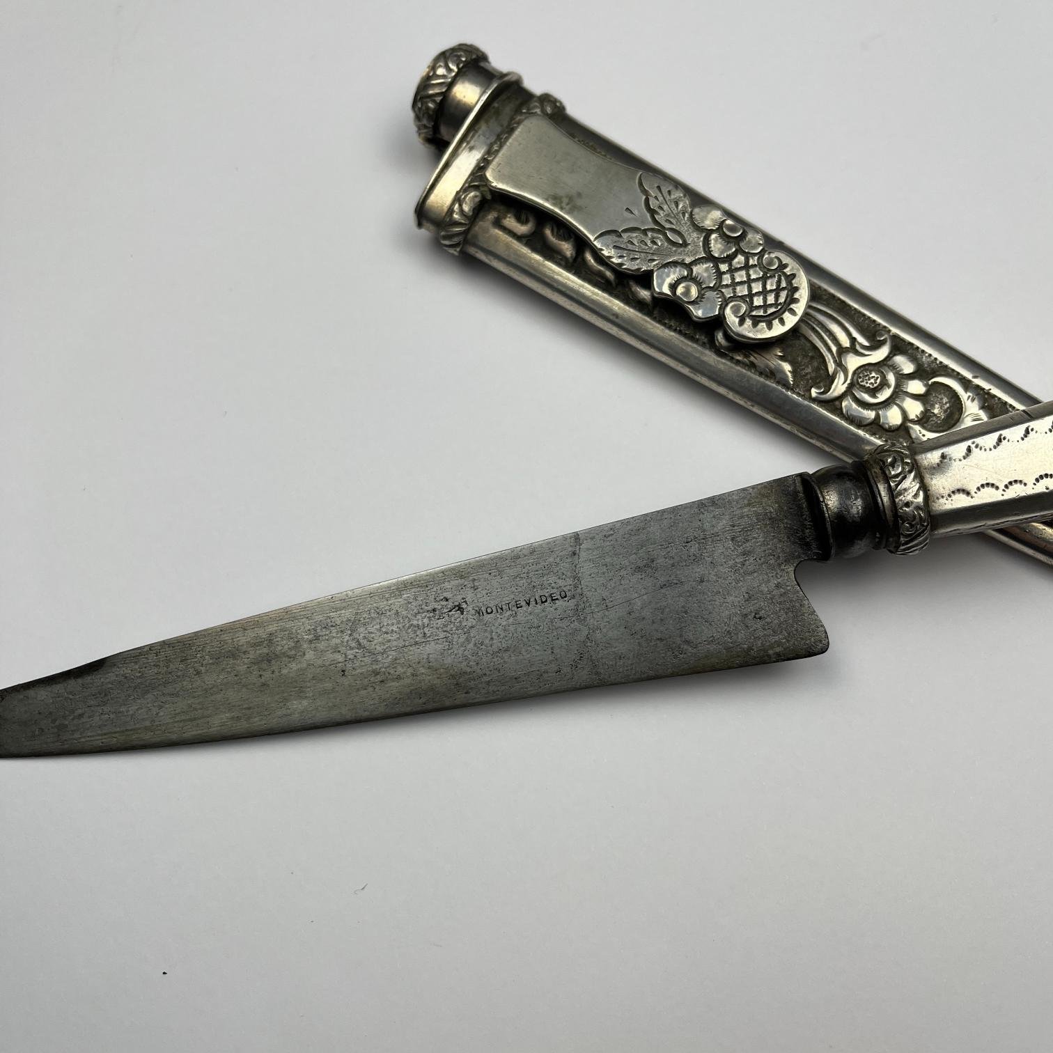 Cuchillo criollo en plata y oro - Imagen 3