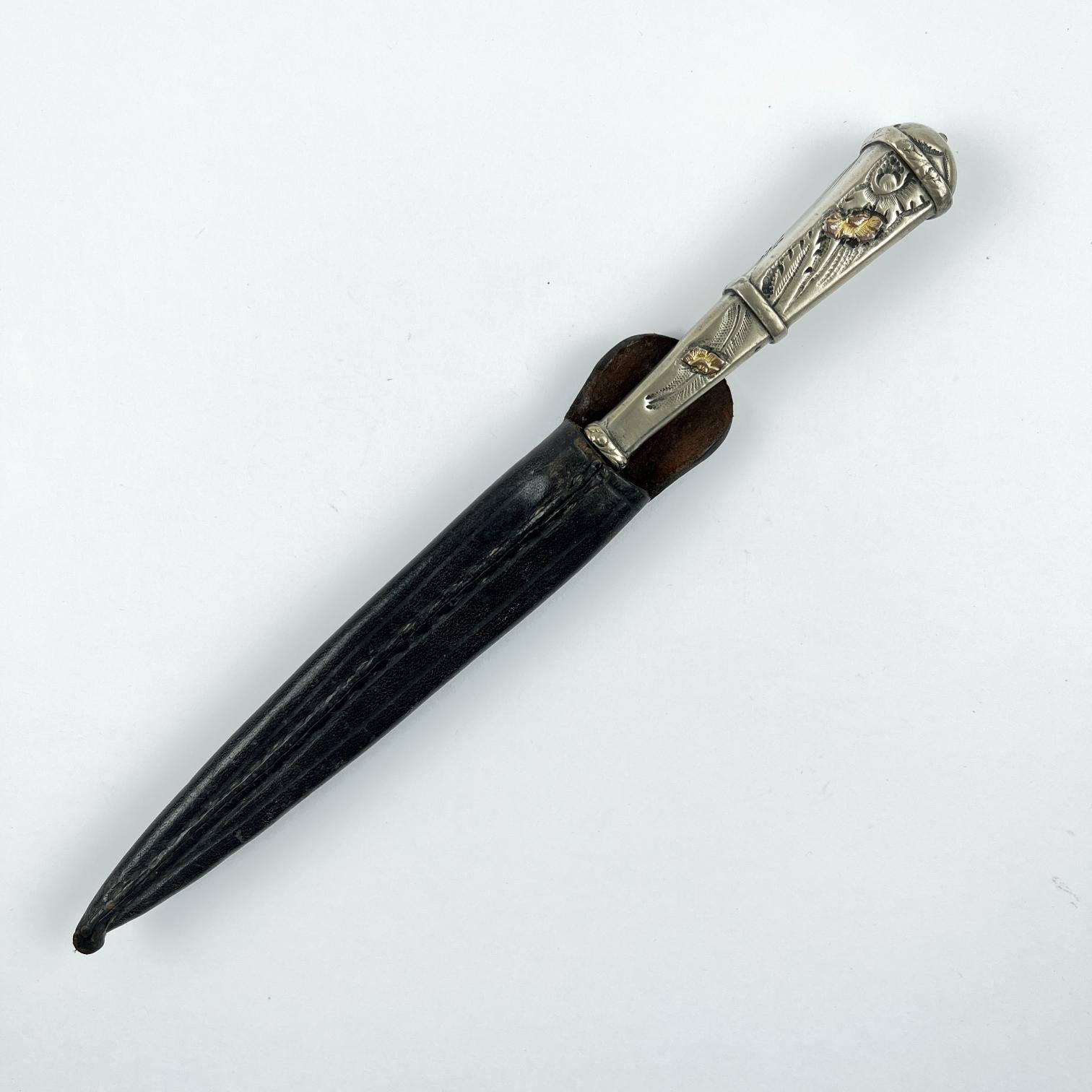 Cuchillo criollo en plata y oro - Imagen 2