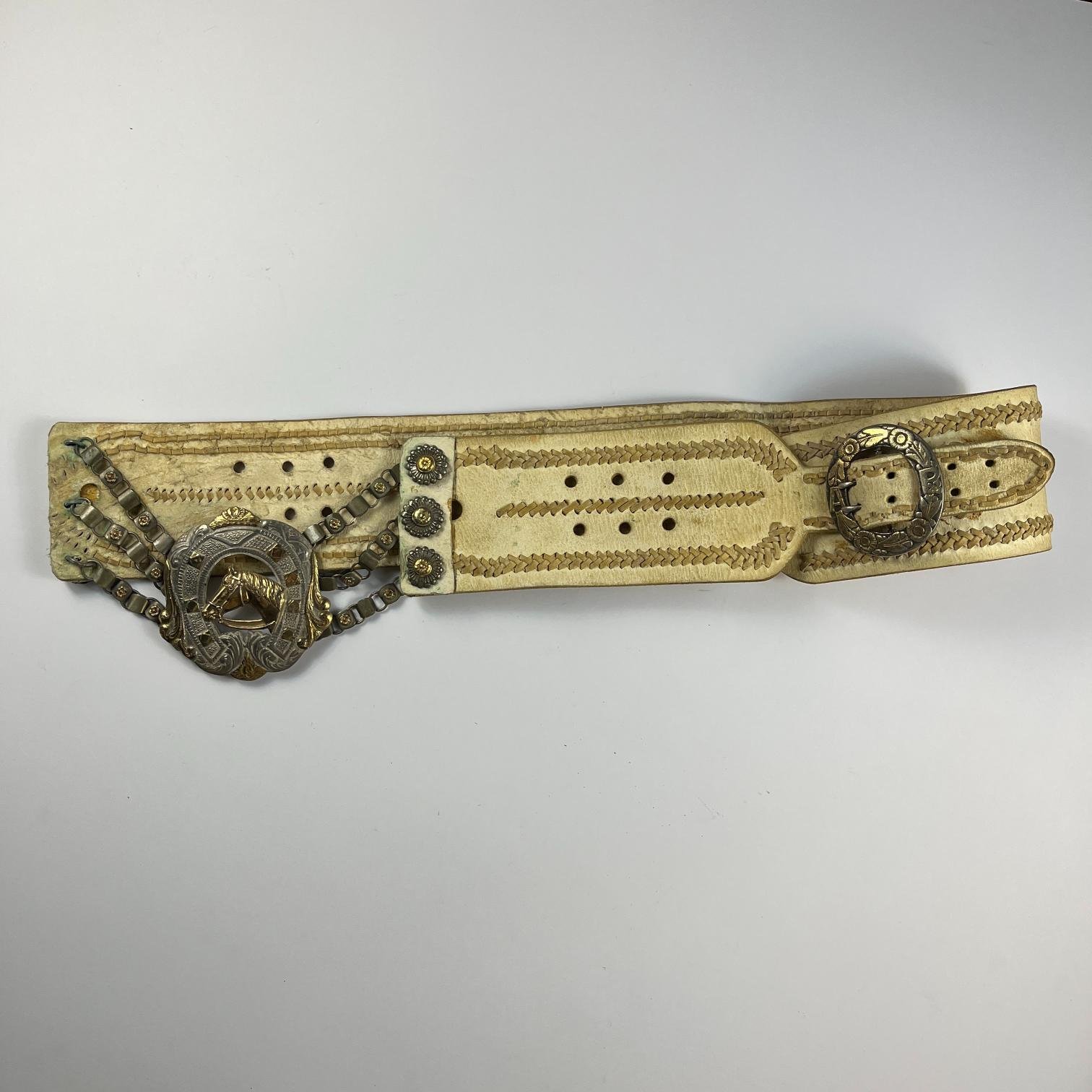 Cinto gaucho con plata y oro