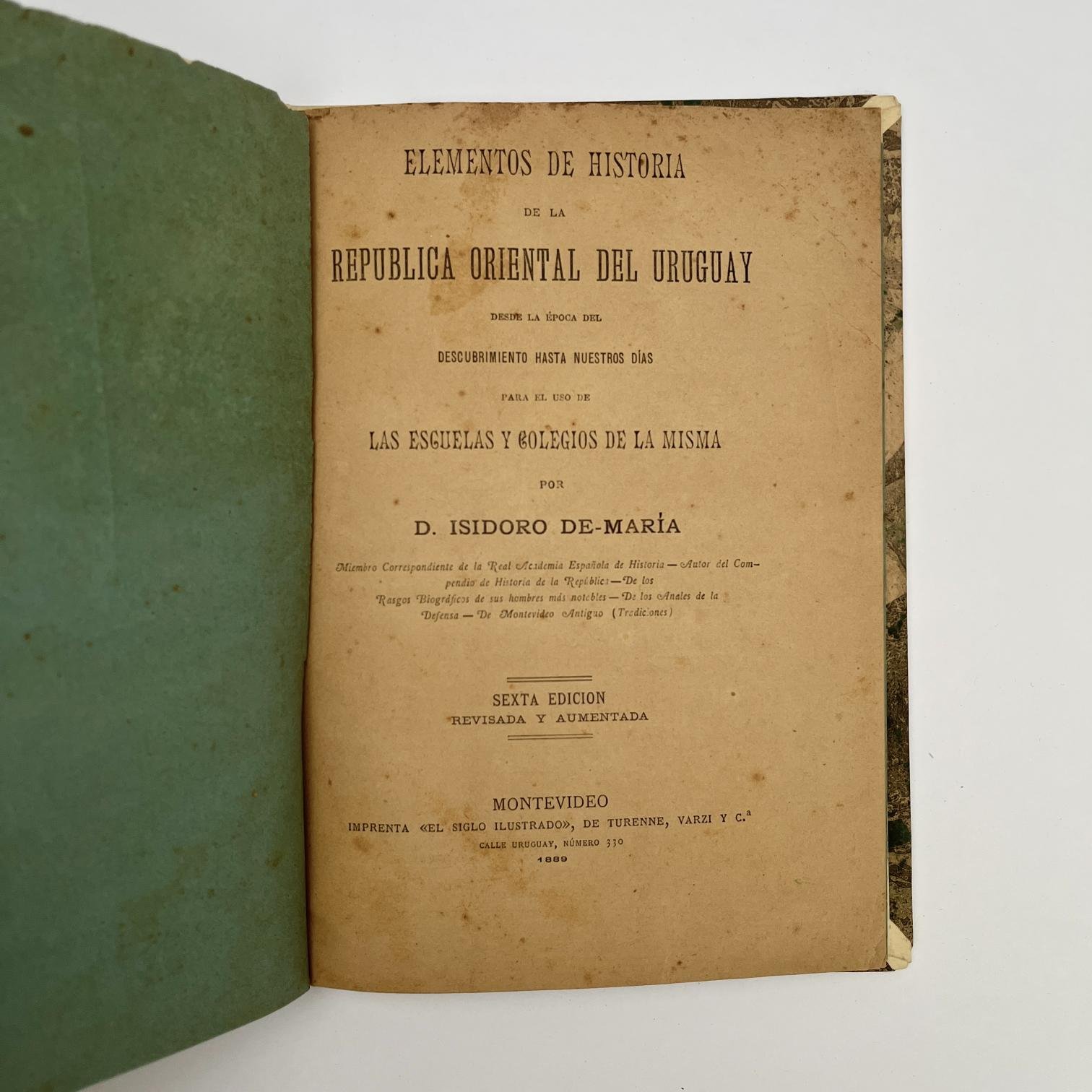 ISIDORO DE MARÍA
Elementos de historia de la República Oriental del Uruguay.                      Acompañado por:
 GUILLERMO MELIÁN LAFINUR: Los buitres de las Glorias Nacionales y las charreteras de D. Manuel Oribe Acompañado por:
 LUIS MELIÁN LAFINUR: Las charreteras de Oribe.