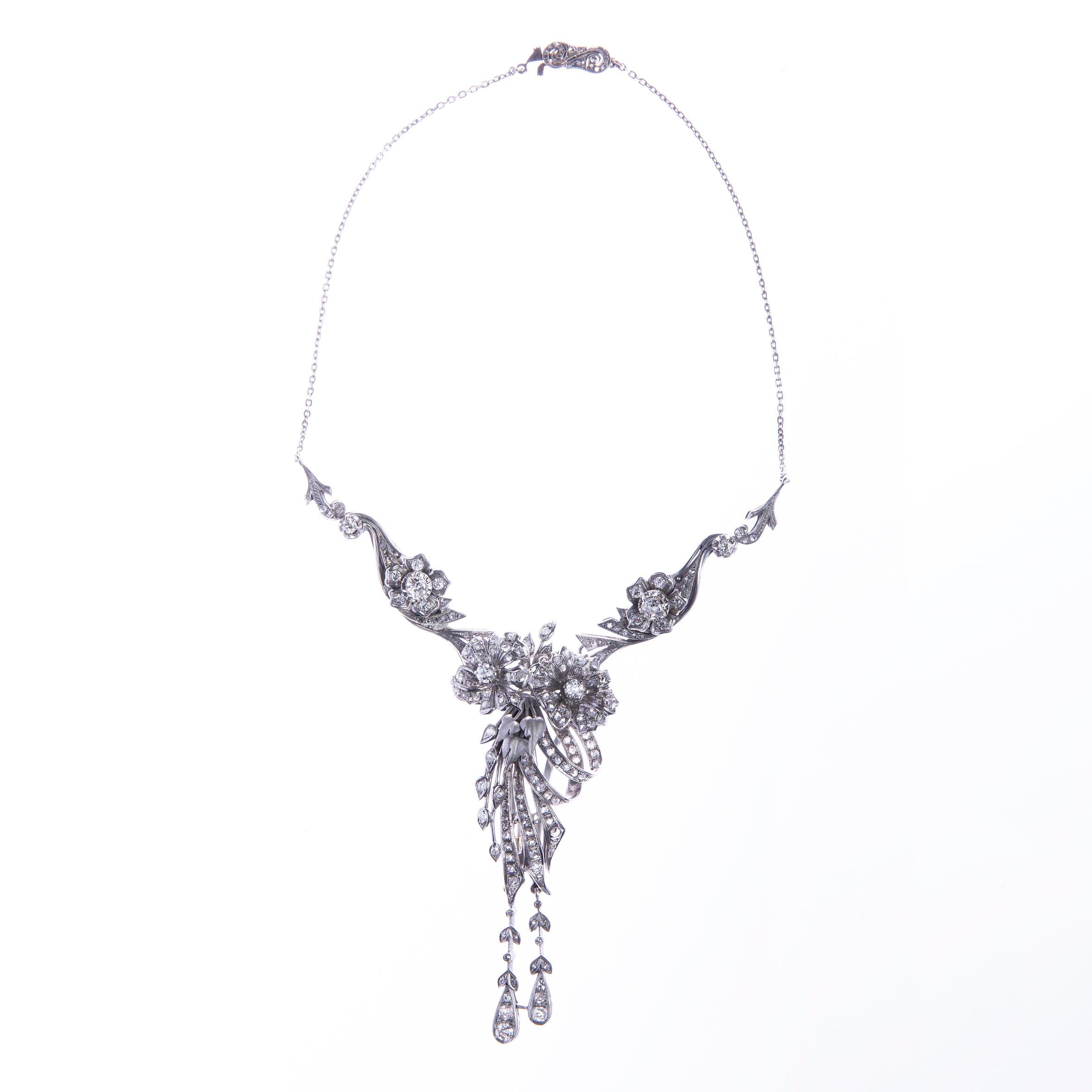 Set en oro 18 K blanco y diamantes