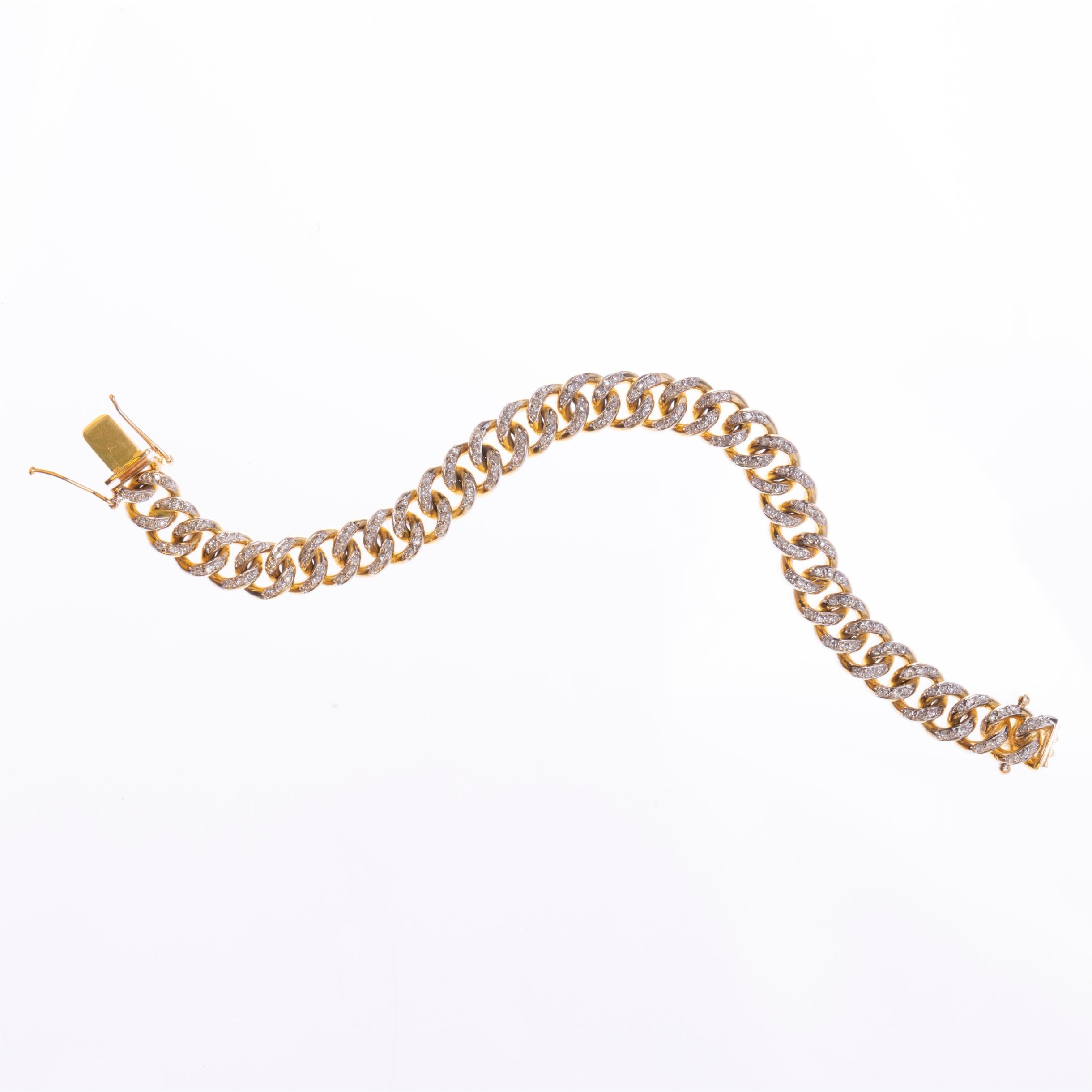 Pulsera oro 18 K amarillo, blanco y diamantes - Imagen 2