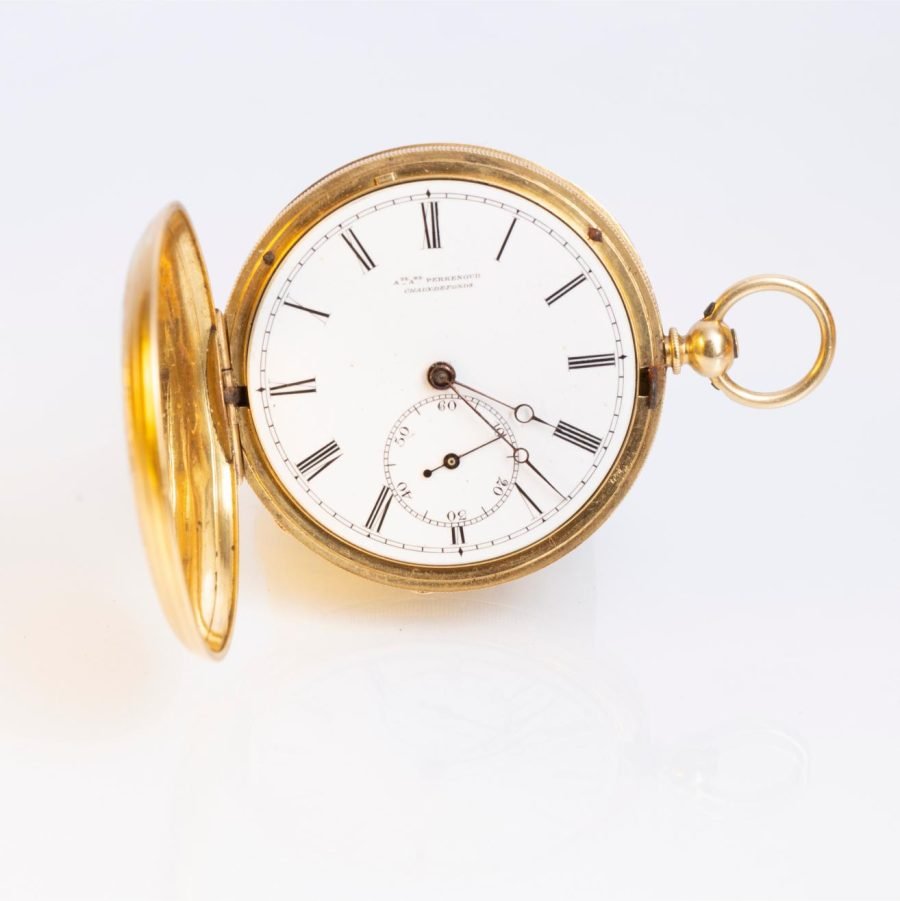Reloj de bolsillo s. XIX en oro 18 K amarillo y esmalte - Imagen 5