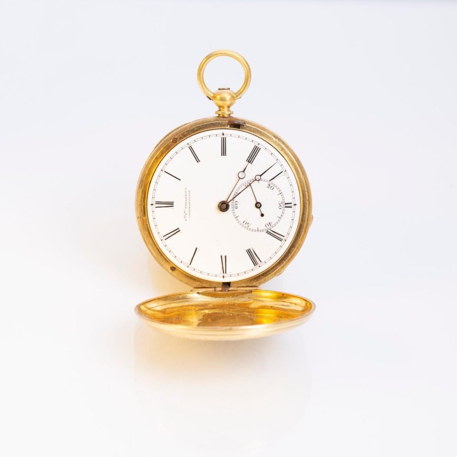 Reloj de bolsillo s. XIX en oro 18 K amarillo y esmalte - Imagen 6