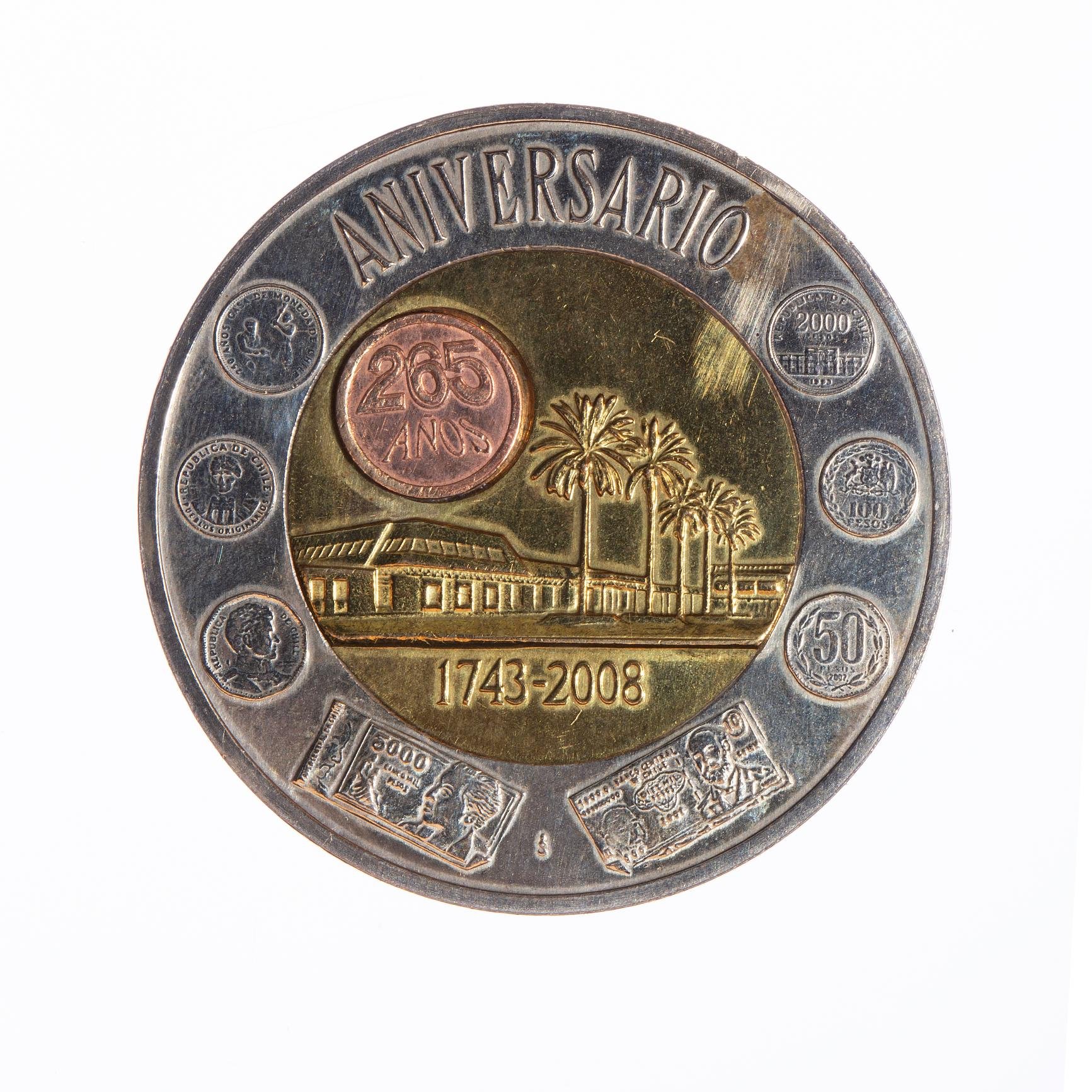 Medalla chilena trimetálica