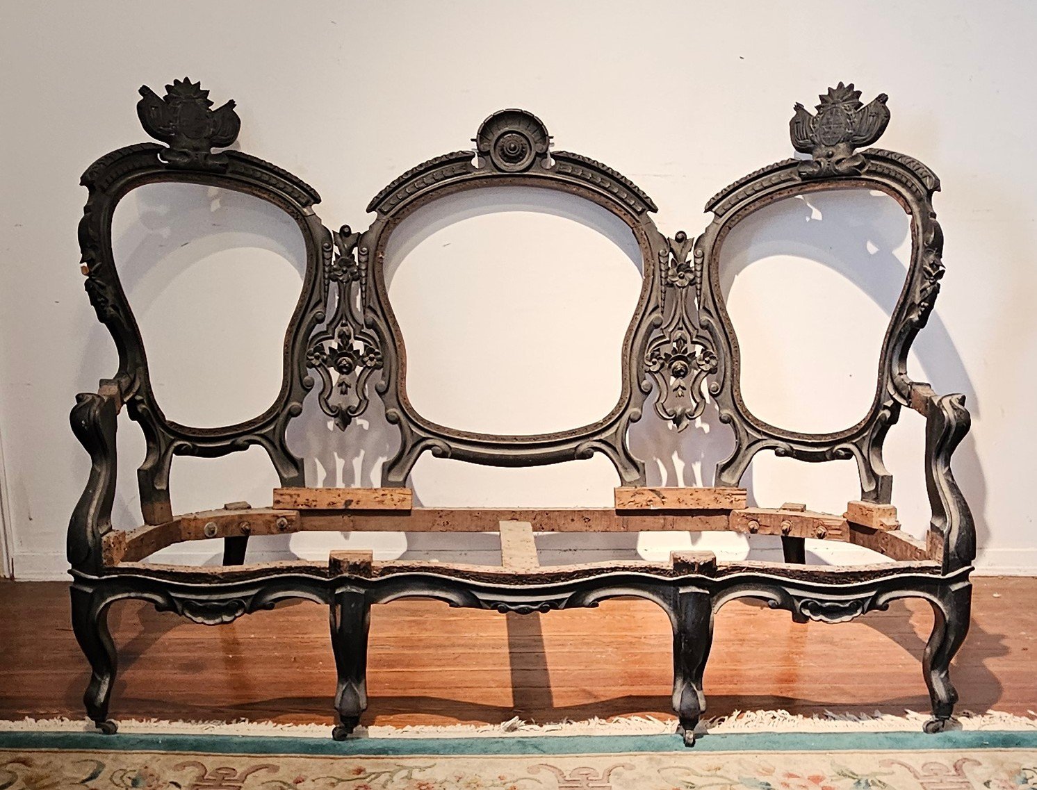 Sofá uruguayo de tres cuerpos c. 1870