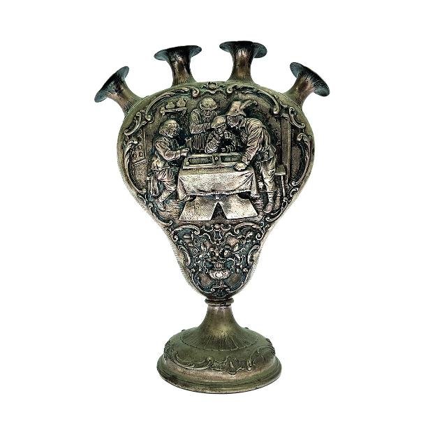 Violetero alemán en plata