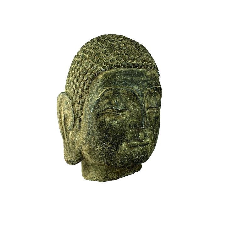 Antigua escultura oriental  en piedra "Buda"