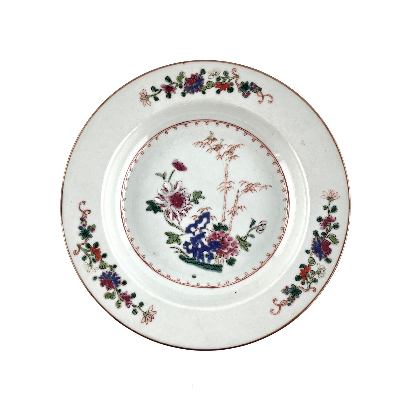 Plato hondo chino "Compañía de Indias"