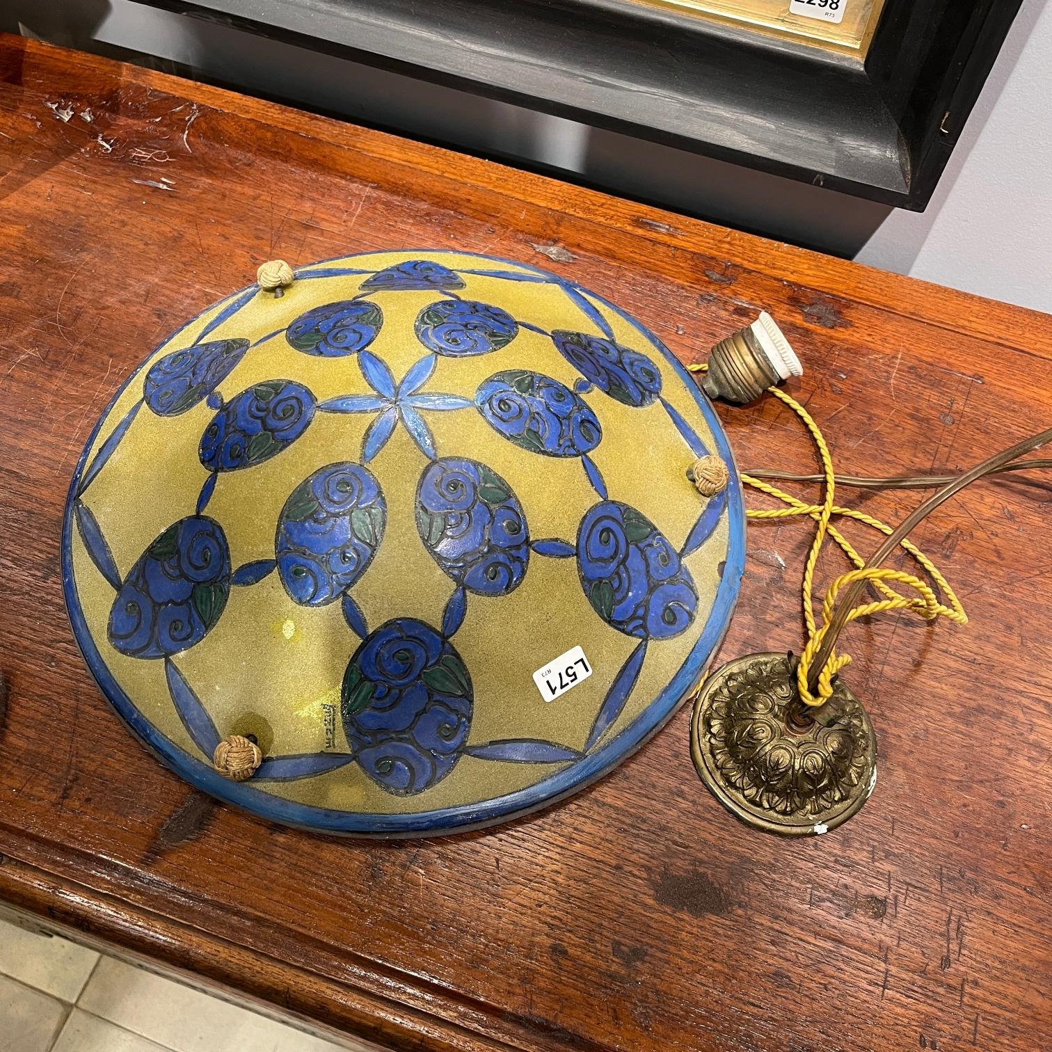 Plafón art decó en cristal