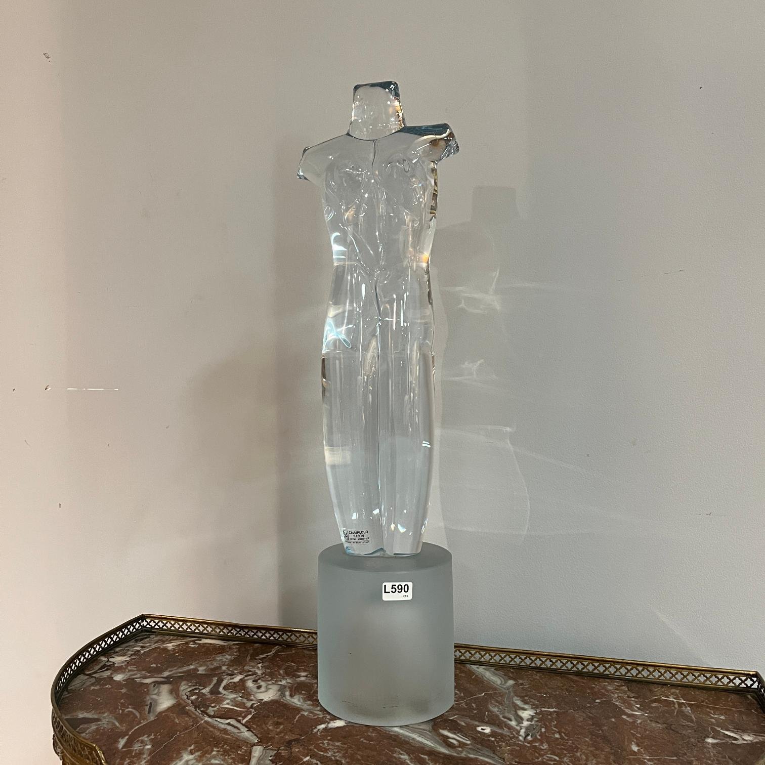 Escultura en cristal de Murano "desnudo femenino"