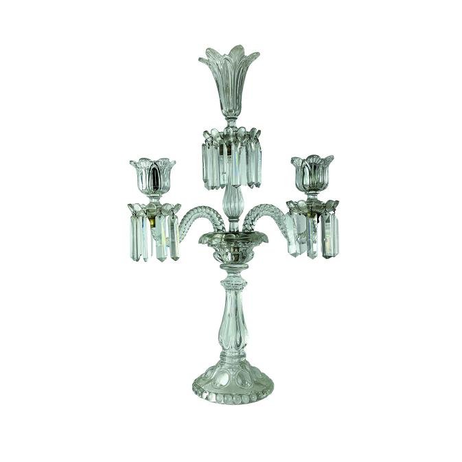 Candelabro s. XIX en cristal Baccarat