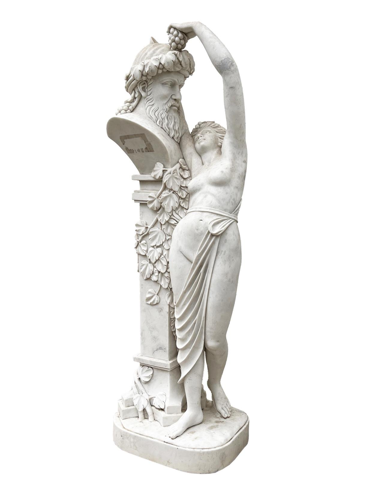 Escultura en mármol "Alegoría de la vendimia"