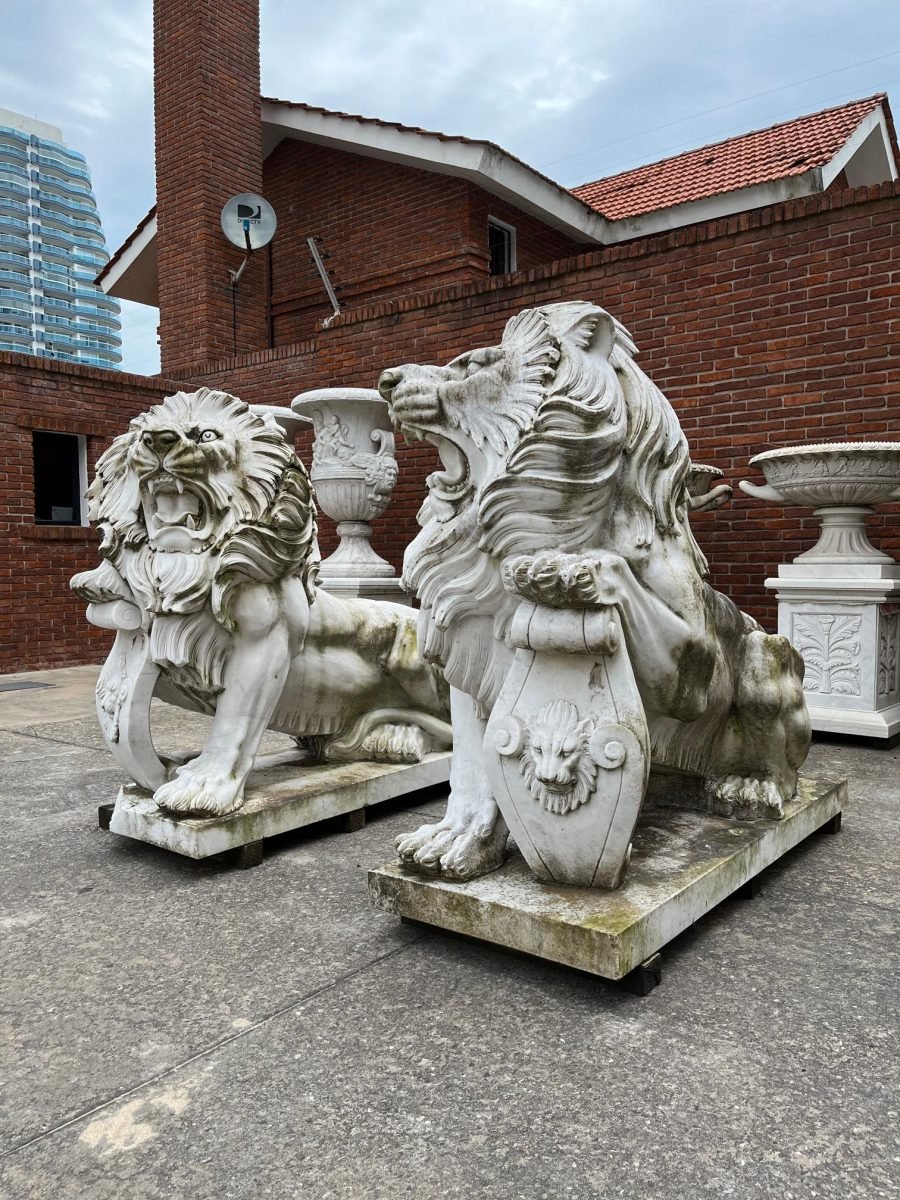 Escultura en mármol "Leones Marzocco" - Imagen 6
