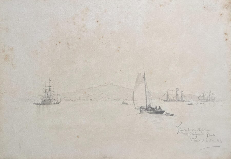 Eduardo de Martino "Día patrio en la bahía de Montevideo"