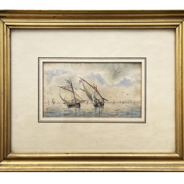 E. Wenceslau "Veleros en la bahía de Montevideo"