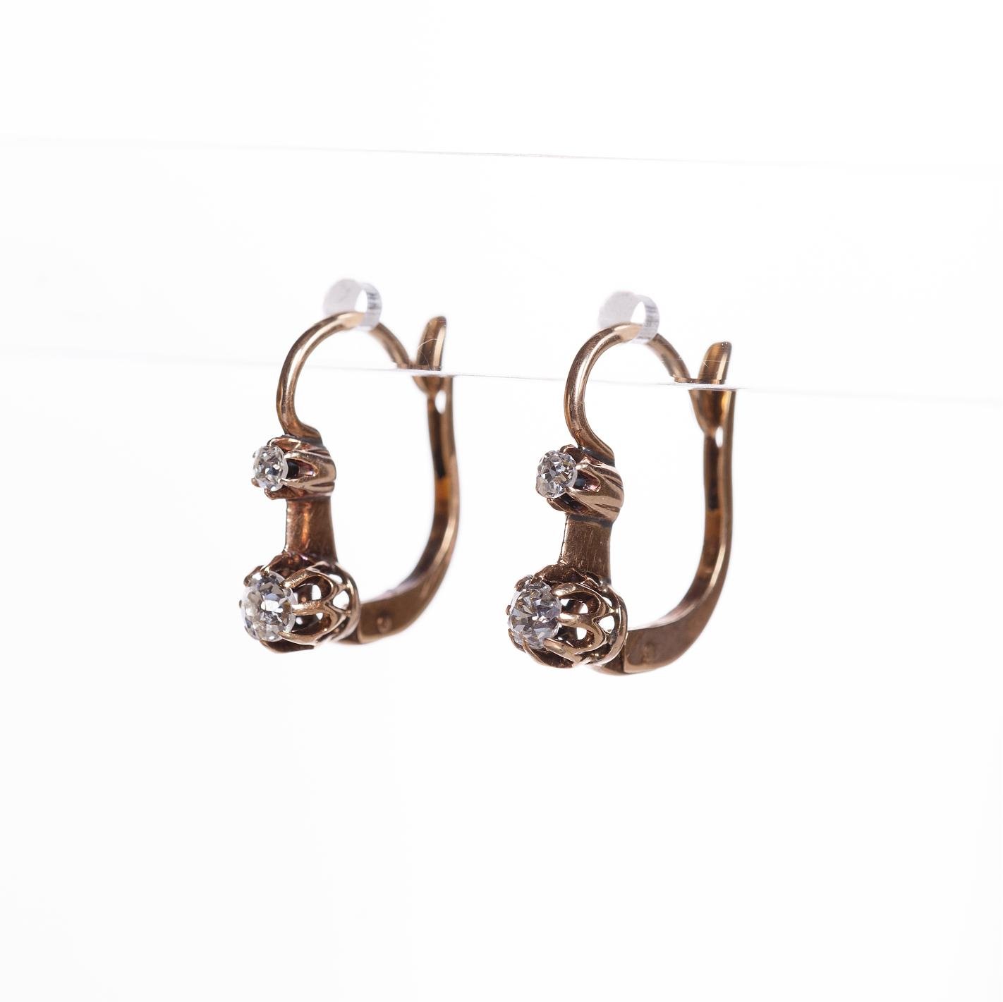 Cravanas en oro 18 K con zirconias