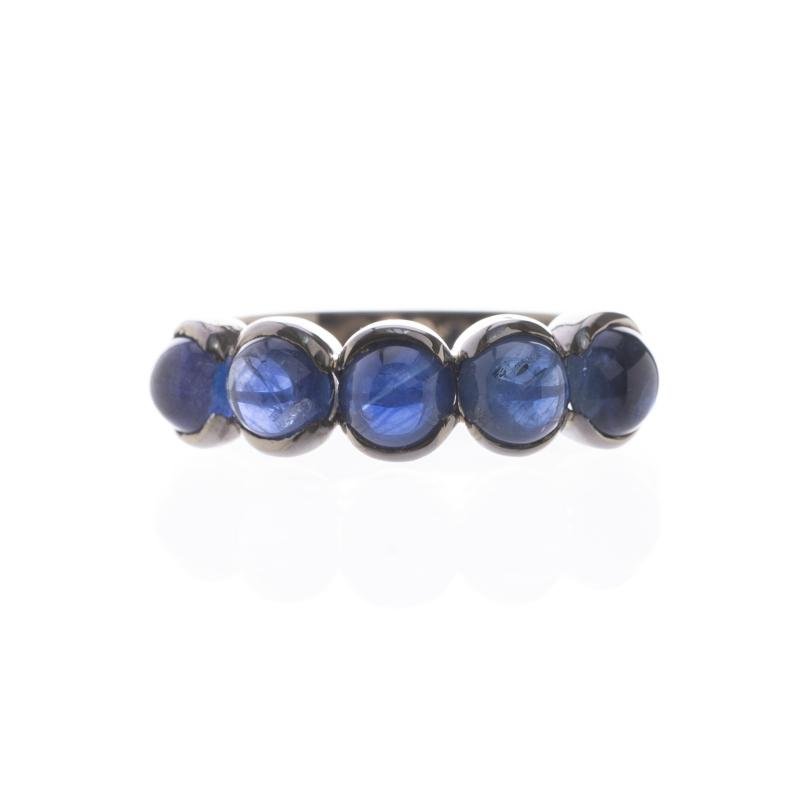 Anillo en oro 18 K con zafiros