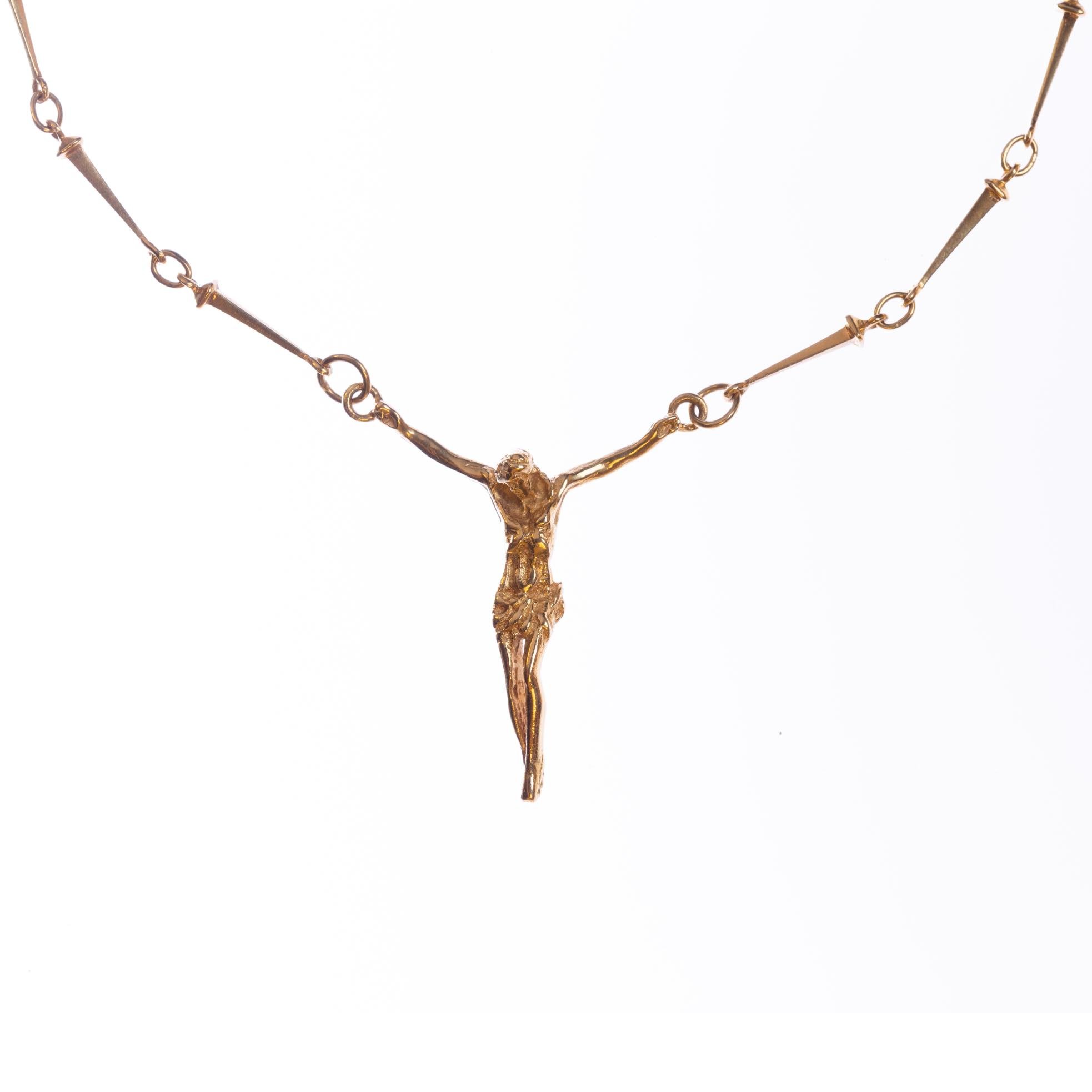 Cadena con crucifijo en oro 18 K de Salvador Dalí - Imagen 2