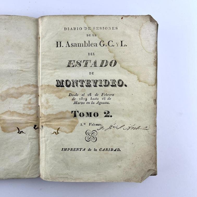 Diario de sesiones de la H. Asamblea G. C. y L. del Estado de Montevideo.