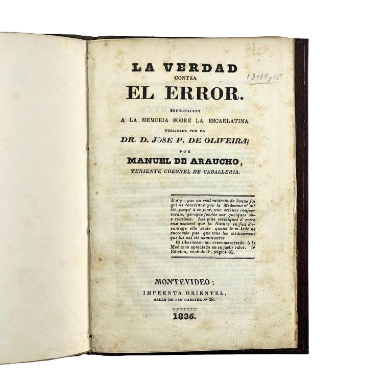MANUEL DE ARAUCHO. La verdad contra el error.
