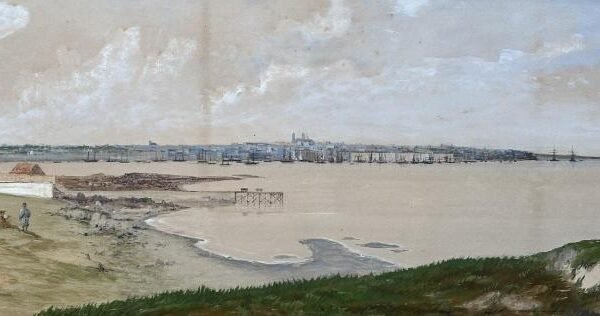  CARLO CORSETTI. Vista de Montevideo desde la Teja.