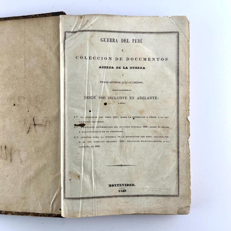 Colección de documentos acerca de la Guerra del Perú.