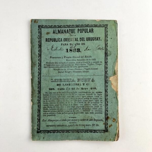 Almanaque Popular de la República Oriental del Uruguay.