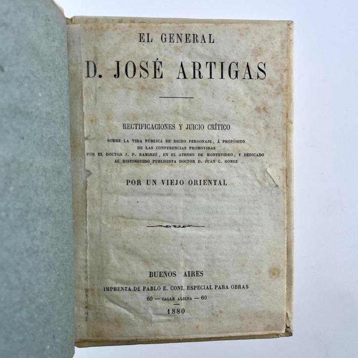 UN VIEJO ORIENTAL.
El general D. José Artigas.