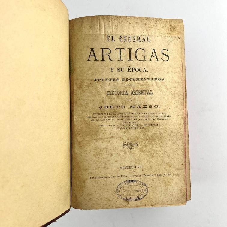 JUSTO MAESO.
El General Artigas y su época.