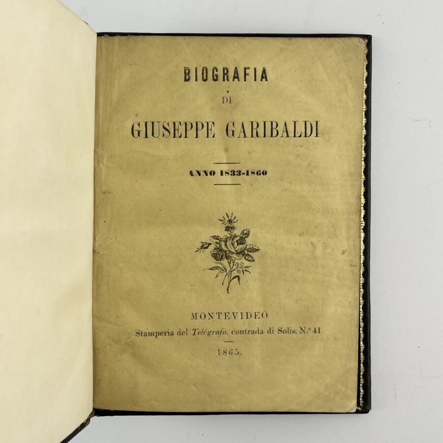 Biografía de Giuseppe Garibaldi. Anno 1833 - 1860