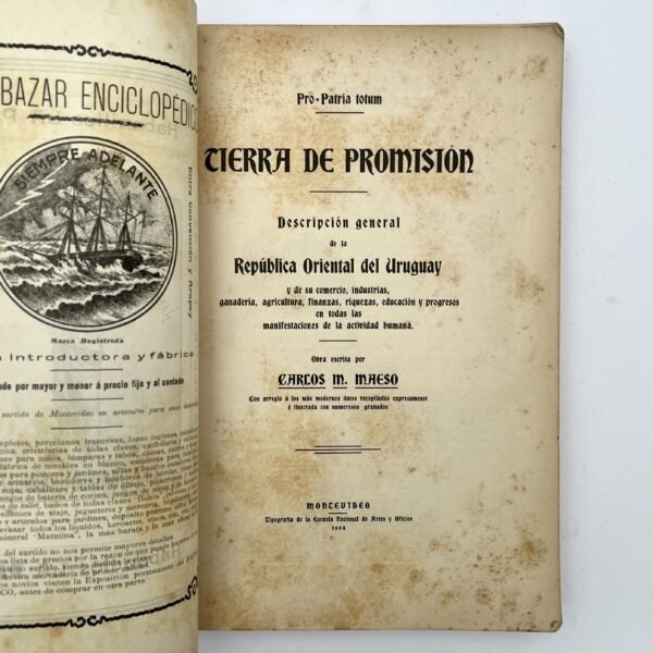 CARLOS M. MAESOTierra de Promisión. Descripción general de la República Oriental del Uruguay