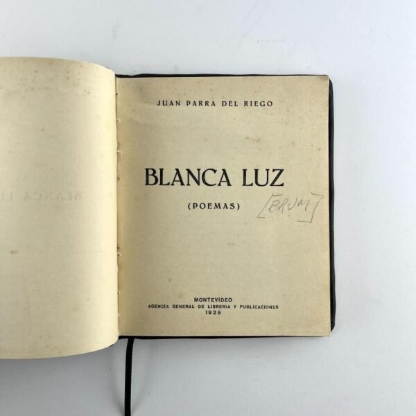 JUAN PARRA DEL RIEGO. 
Blanca Luz.
