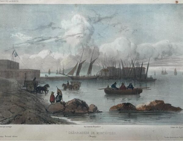 BARTHELEMY LAUVERGNE. Desembarco en Montevideo (Uruguay).