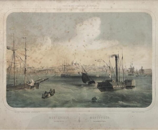 HENRY BERTHET. Montevideo. Vista tomada del Puerto.
