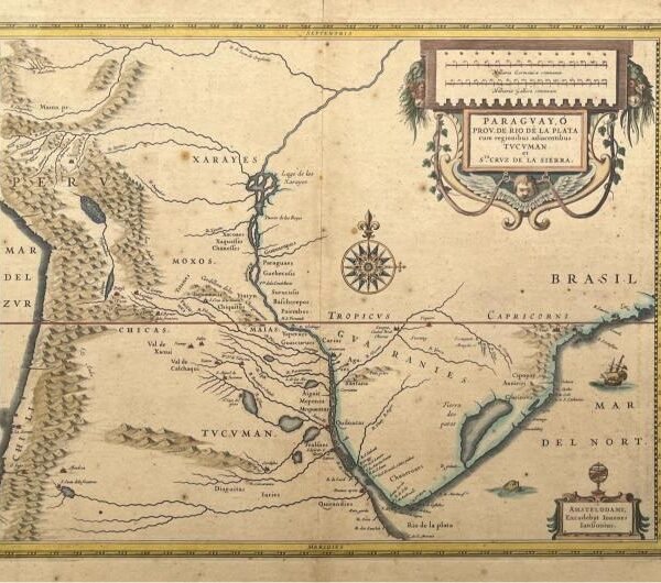 IOANNES IANSONIUS (JOANNES JANSSON); DIEGO DE TORRES, S. J. Paraguay, ó Prov. de Rio de la Plata cum regionibus adiacentibus Tucuman et Sta Cruz de la Sierra.