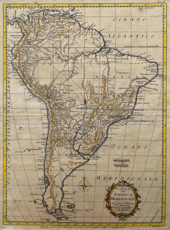 TOMMASO (THOMAS) KITCHIN. Carta dell’America Meridionale.